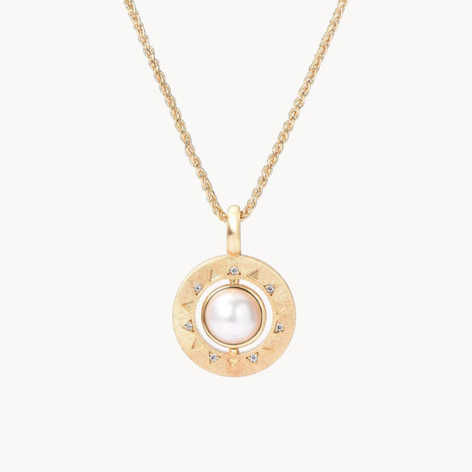 Theiaura Soleil Pearl Pendant Necklace