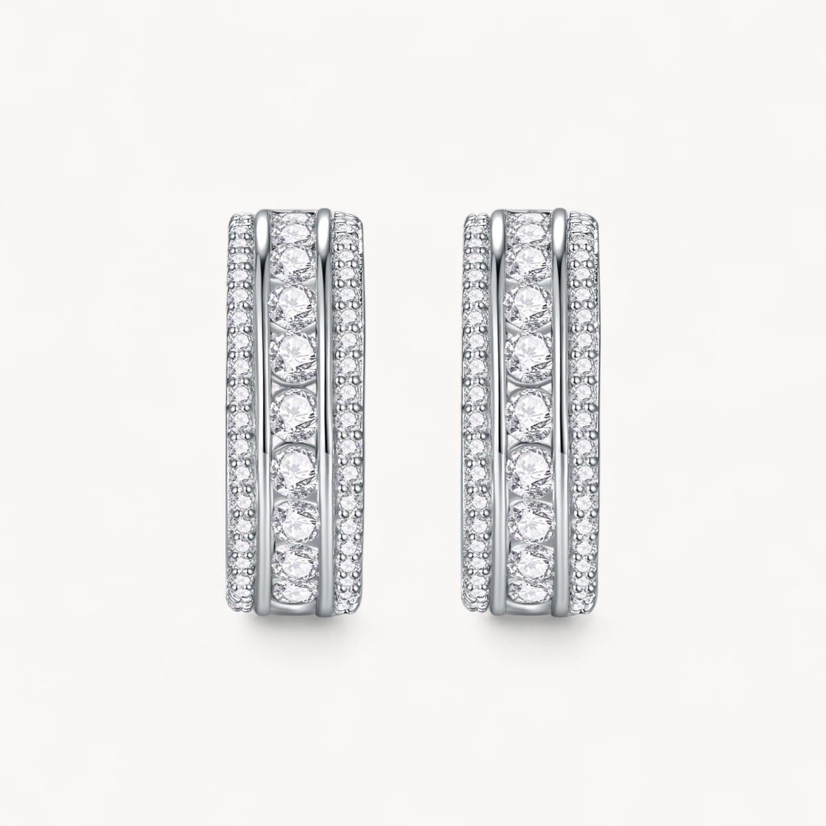 Theiaura Stardust Symphony Moissanite Hoop Earrings - THEIAURA&CO.