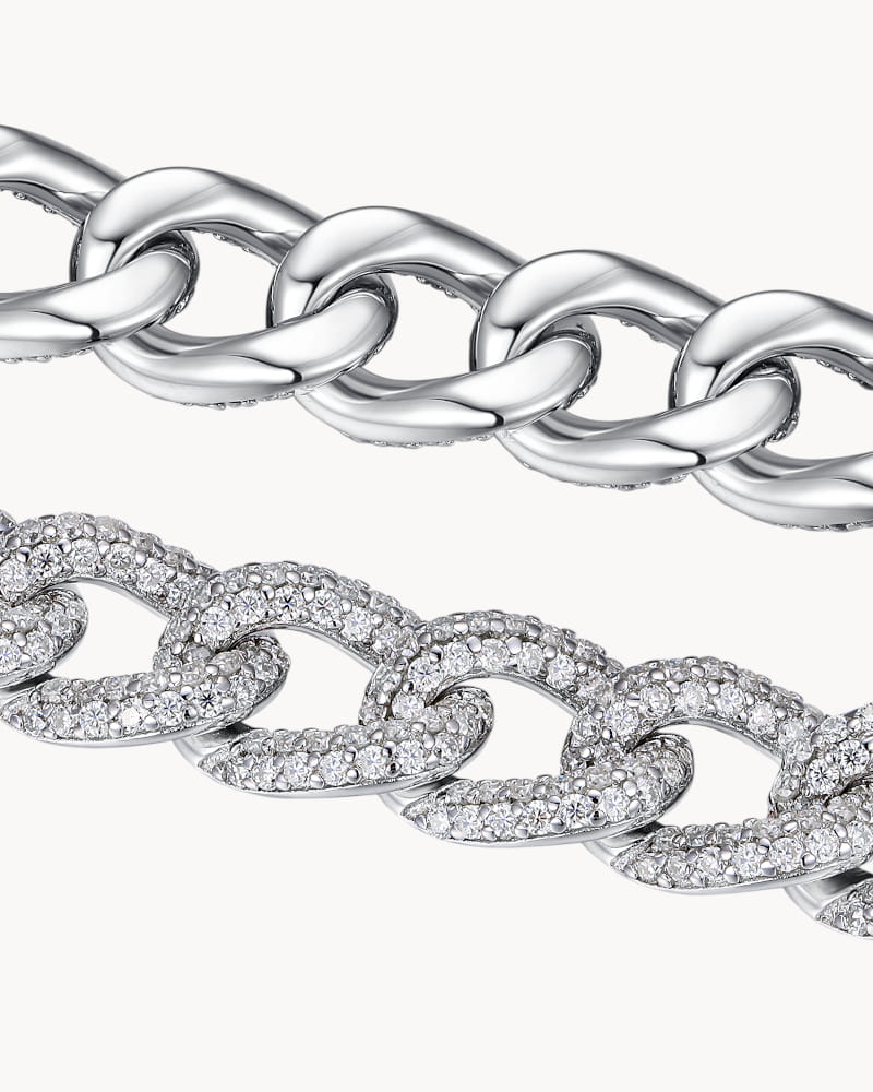 Theiaura Valentina Moissanite Cuban Bracelet - THEIAURA&CO.