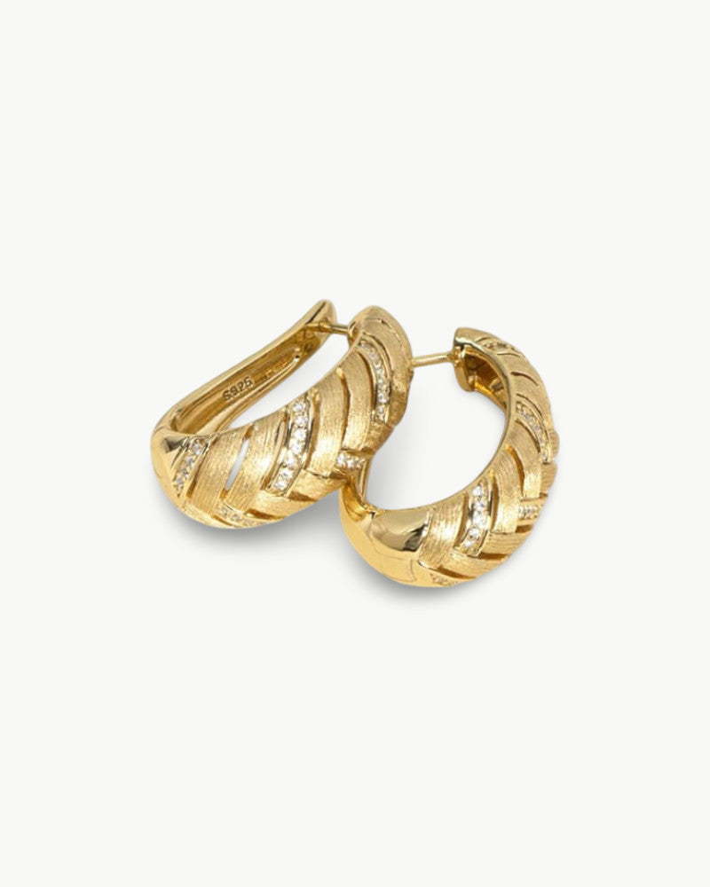 Theiaura Woven Wheat Hoop Earrings - THEIAURA&CO.