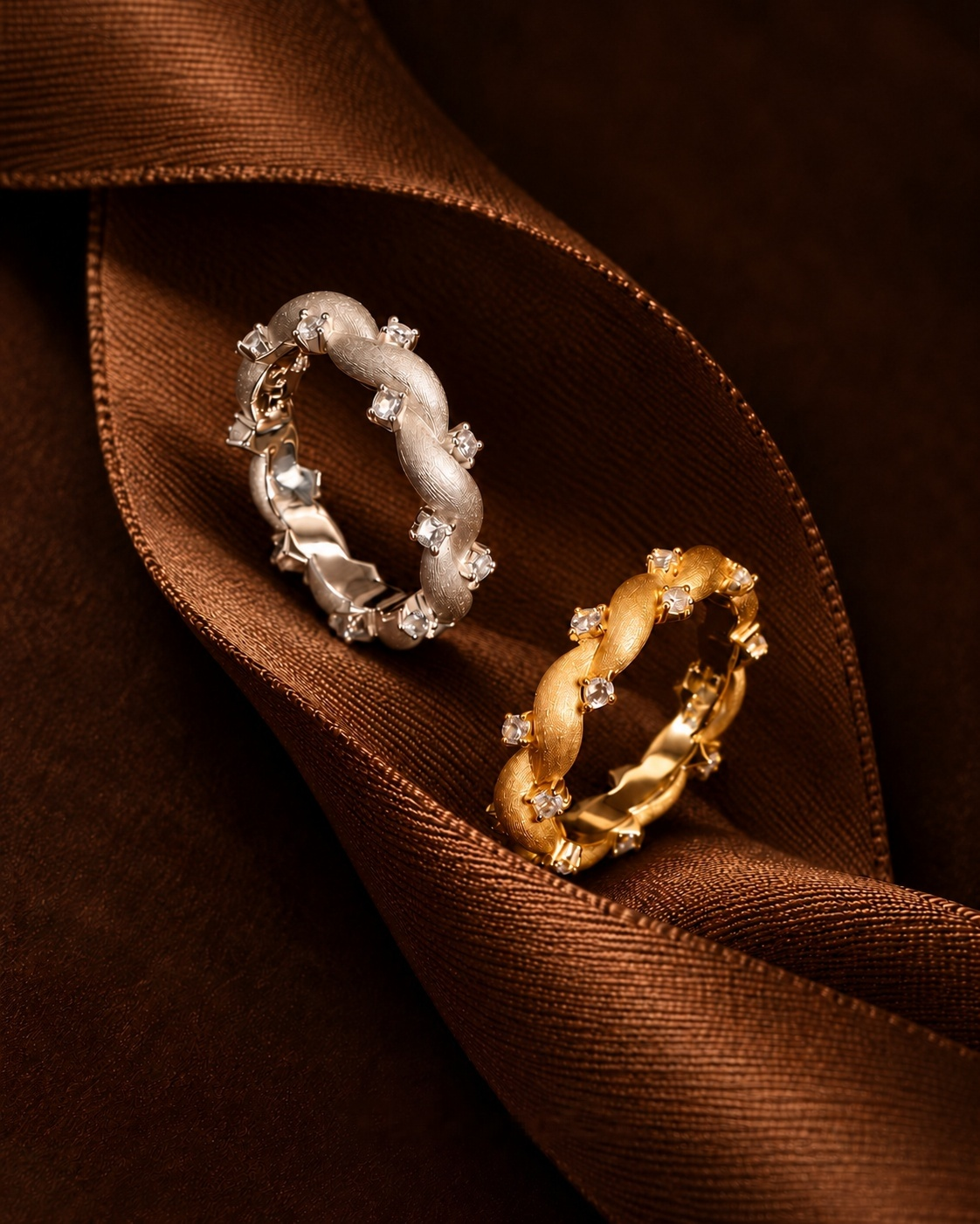 Theiaura Dewdrop Twist Ring