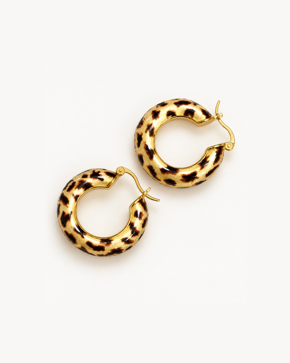 Theiaura Leopard Hoop Earrings