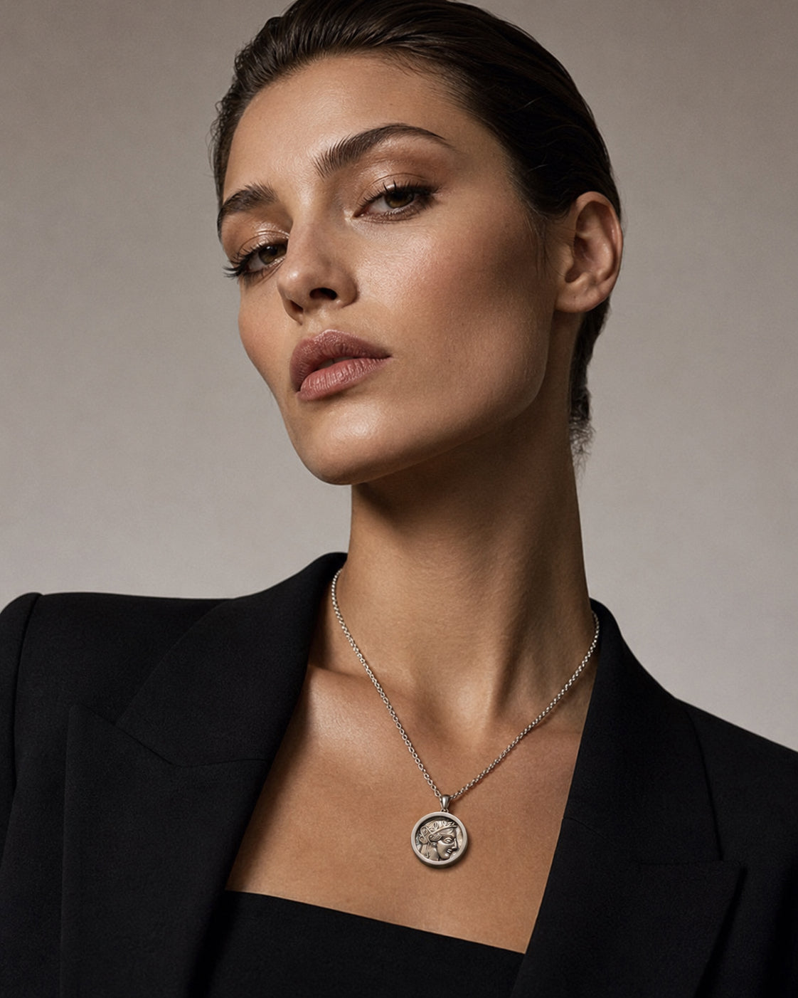 Theiaura Vitality Medallion Pendant Necklace