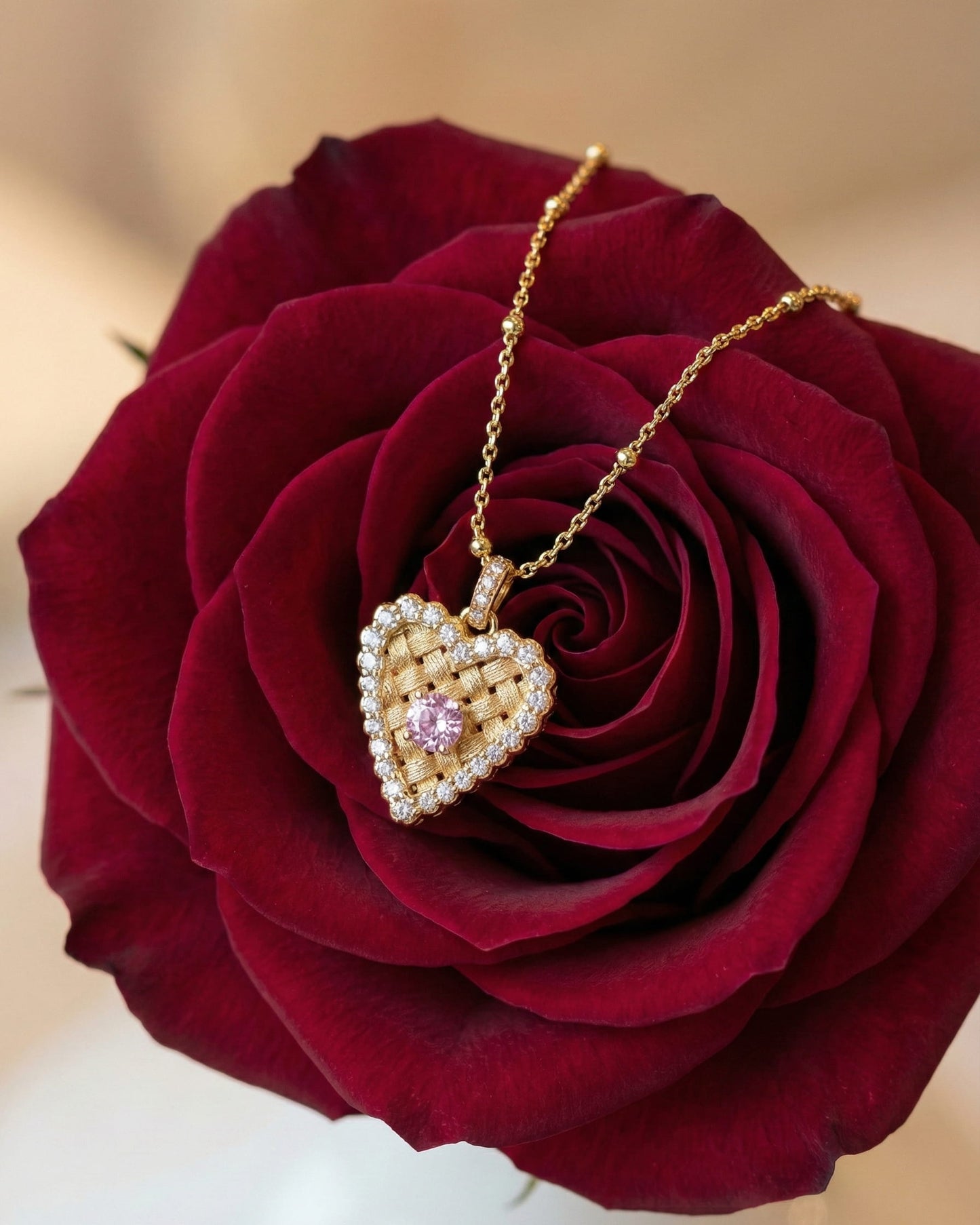 Theiaura Loveweave Heart Pendant Necklace