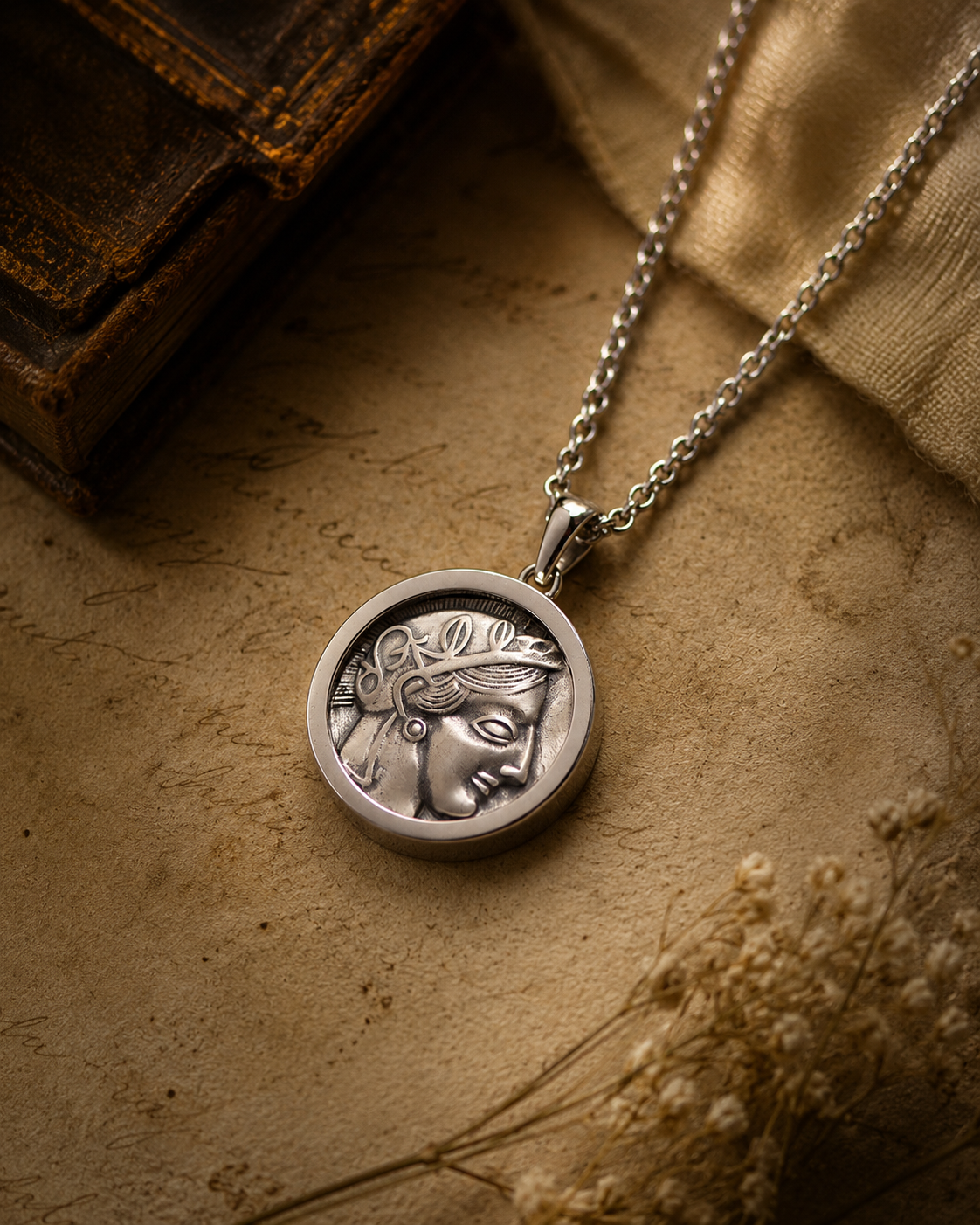 Theiaura Vitality Medallion Pendant Necklace