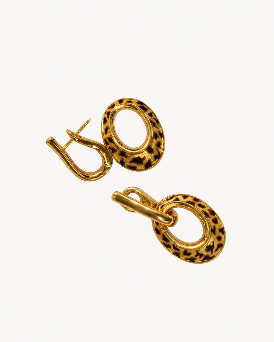 Theiaura Leopard Loop Hoop Earrings