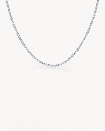 Theiaura 3-prong Moissanite Tennis Necklace - THEIAURA&CO.