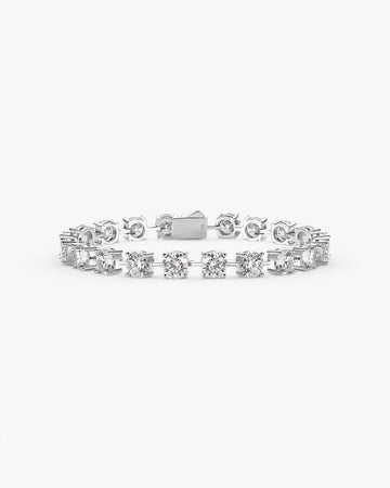 Theiaura 4-Prong 6.5mm Round Aura Moissanite Tennis Bracelet - THEIAURA&CO.