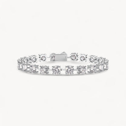Theiaura 4-Prong 6.5mm Round Aura Moissanite Tennis Bracelet (18 - 21 Ct. Tw.) - THEIAURA&CO.