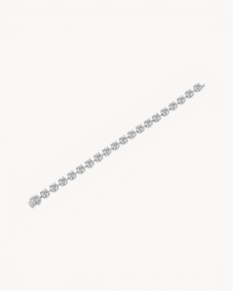 Theiaura 4-Prong 6.5mm Round Aura Moissanite Tennis Bracelet - THEIAURA&CO.