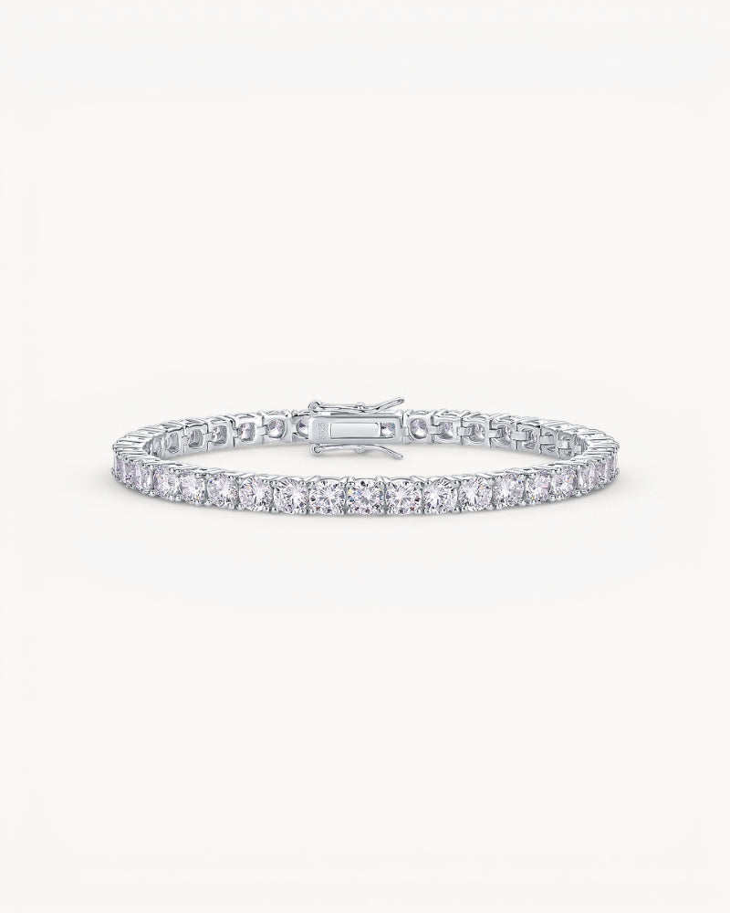 Theiaura 4-Prong Round Moissanite Tennis Bracelet - THEIAURA&CO.
