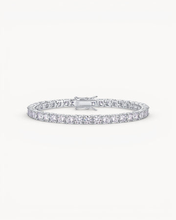 Theiaura 4-Prong Round Moissanite Tennis Bracelet - THEIAURA&CO.