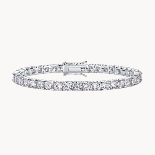 Theiaura 4-Prong Round Moissanite Tennis Bracelet (11.4 - 13.2 Ct. Tw.) - THEIAURA&CO.