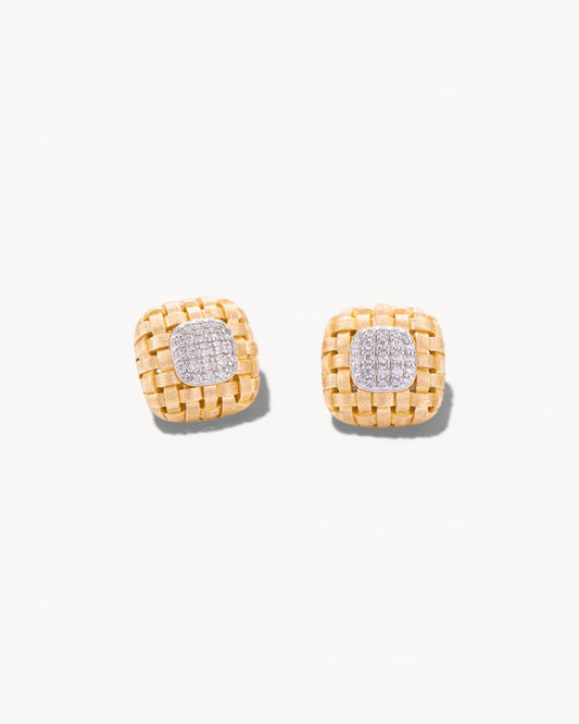 Theiaura Aurelia Weave Stud Earrings - THEIAURA&CO.
