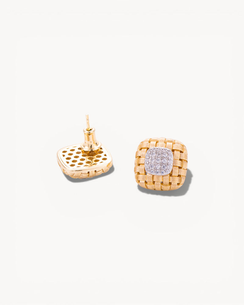 Theiaura Aurelia Weave Stud Earrings - THEIAURA&CO.