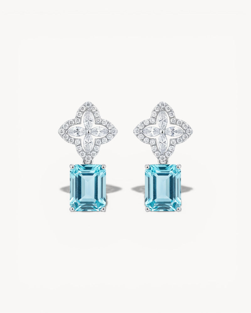 Theiaura Azure Petal Drop Earrings - THEIAURA&CO.