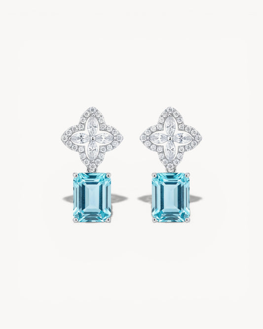 Theiaura Azure Petal Drop Earrings - THEIAURA&CO.