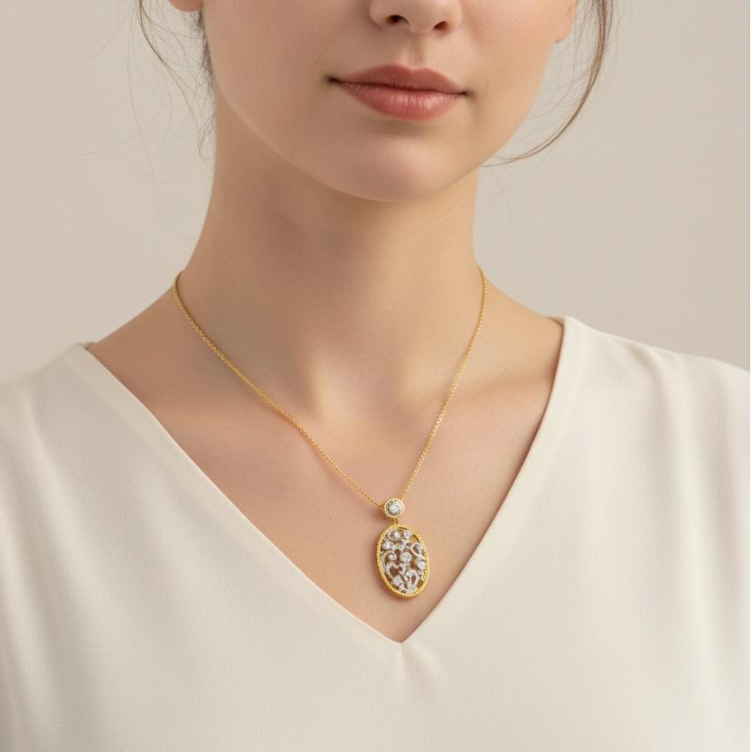 Theiaura Belle de Lys Pendant Necklace - THEIAURA&CO.