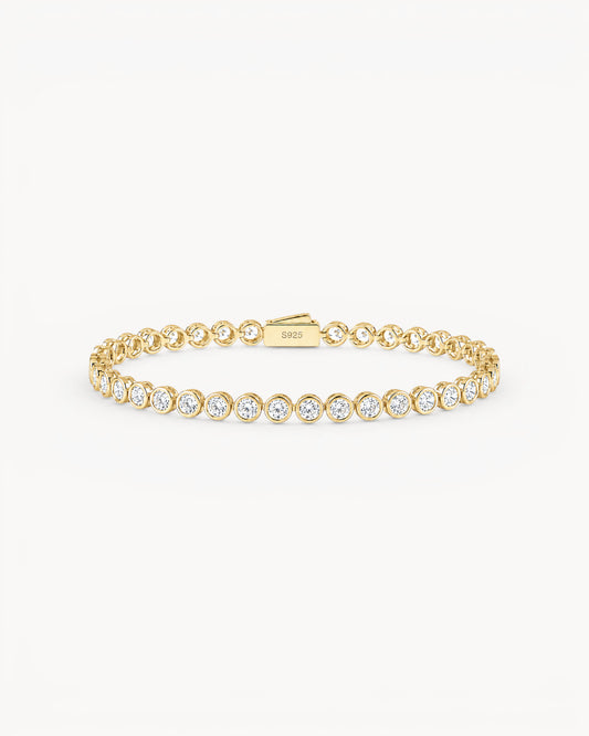 Theiaura Bezel Tennis Bracelet - THEIAURA & CO.