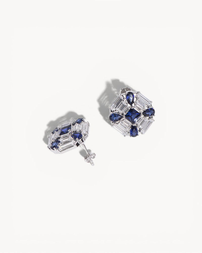 Theiaura Bleu Royale Stud Earrings - THEIAURA&CO.