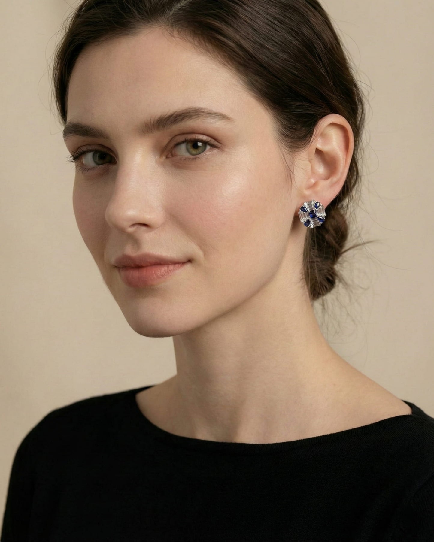 Theiaura Bleu Royale Stud Earrings