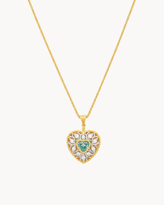Theiaura Bluebell Heart Pendant Necklace - THEIAURA&CO.