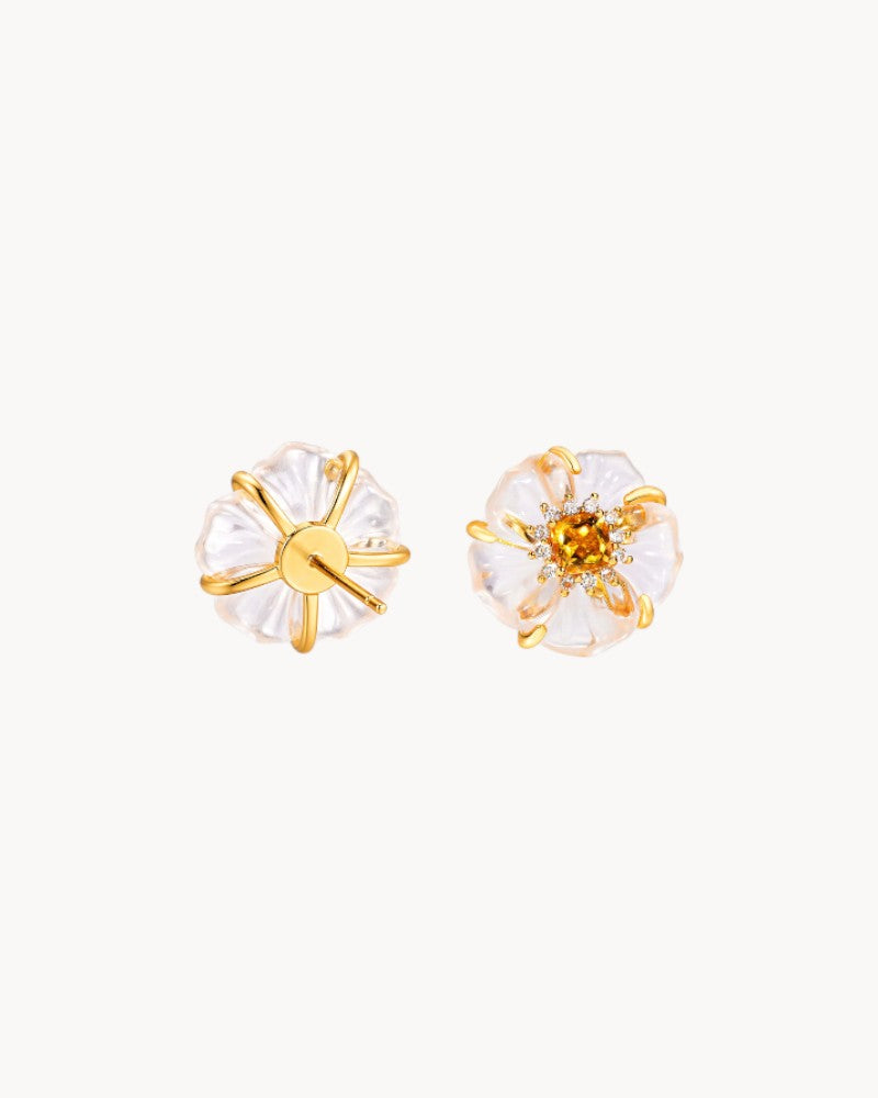 Theiaura Camellia Bloom Stud Earrings - THEIAURA & CO.