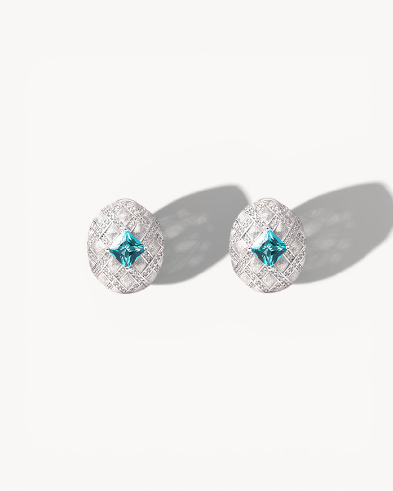 Theiaura Celeste Grid Stud Earrings - THEIAURA&CO.