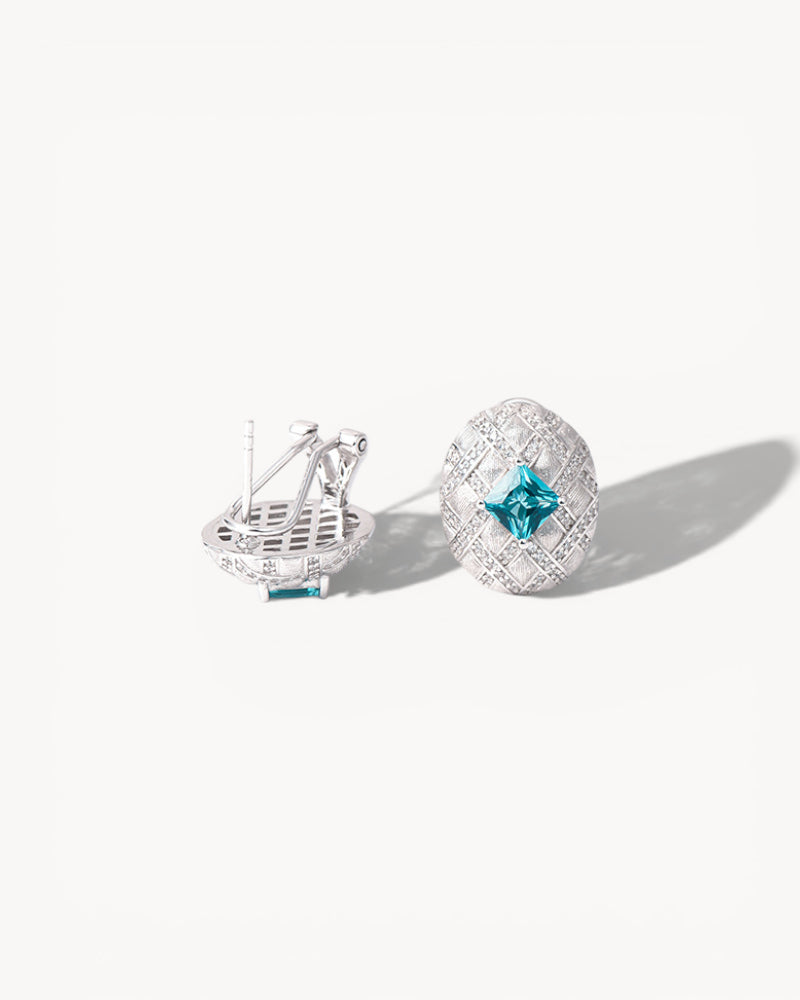 Theiaura Celeste Grid Stud Earrings - THEIAURA&CO.