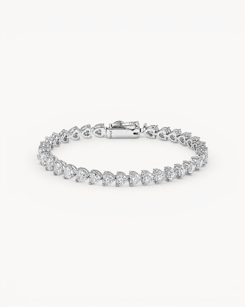 Theiaura Celeste Heart Moissanite Tennis Bracelet - THEIAURA & CO.