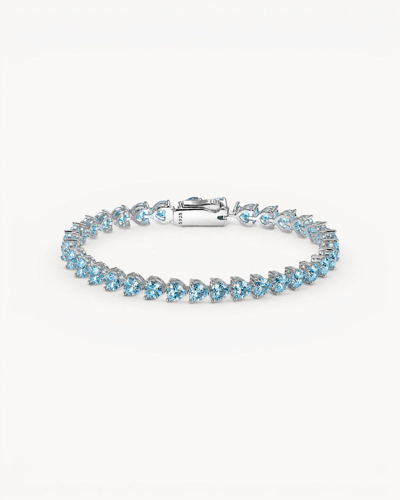 Theiaura Celeste Heart Moissanite Tennis Bracelet - THEIAURA & CO.