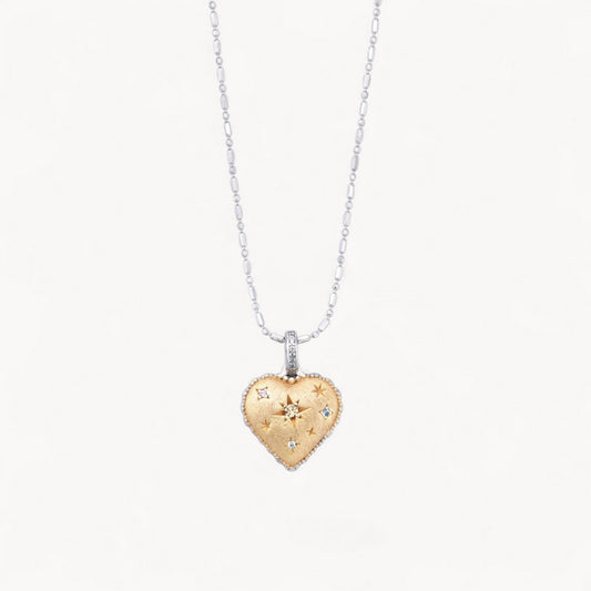 Theiaura Celeste Reversible Heart Pendant Necklace - THEIAURA&CO.