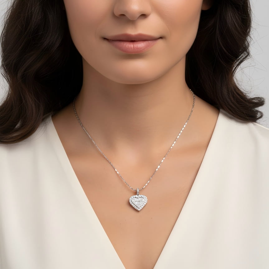 Theiaura Celeste Reversible Heart Pendant Necklace - THEIAURA&CO.