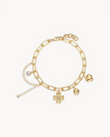 Theiaura Clover Charm Moissanite Bracelet - THEIAURA&CO.