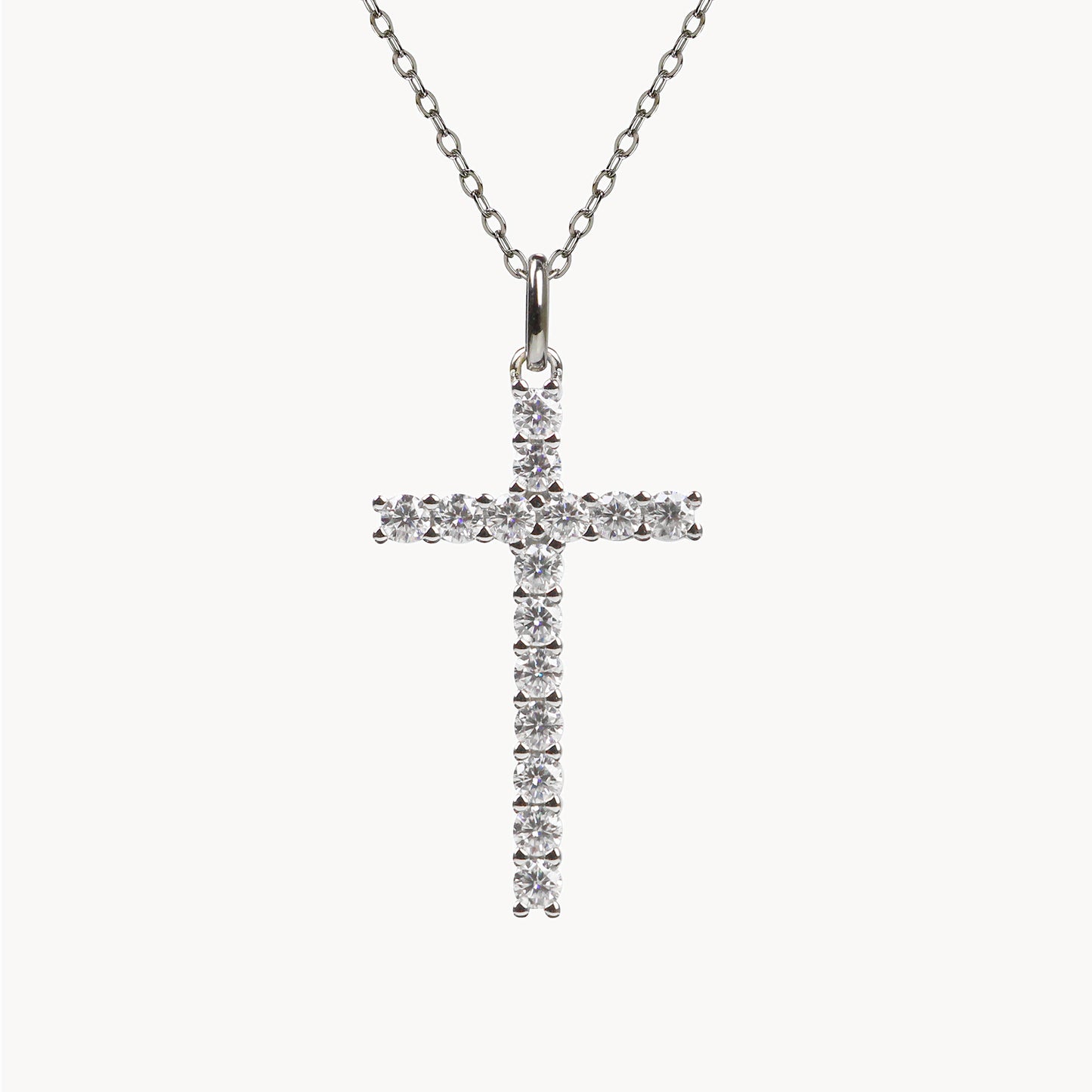 Theiaura Cross Moissanite Pendant Necklace - THEIAURA&CO.