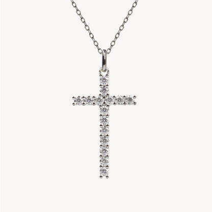 Theiaura Cross Moissanite Pendant Necklace - THEIAURA&CO.