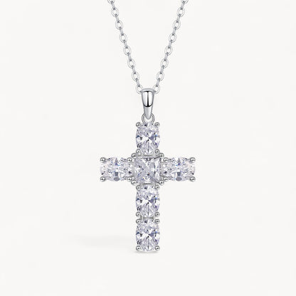 Theiaura Cross Moissanite Pendant Necklace (2 Ct. Tw.) - THEIAURA&CO.
