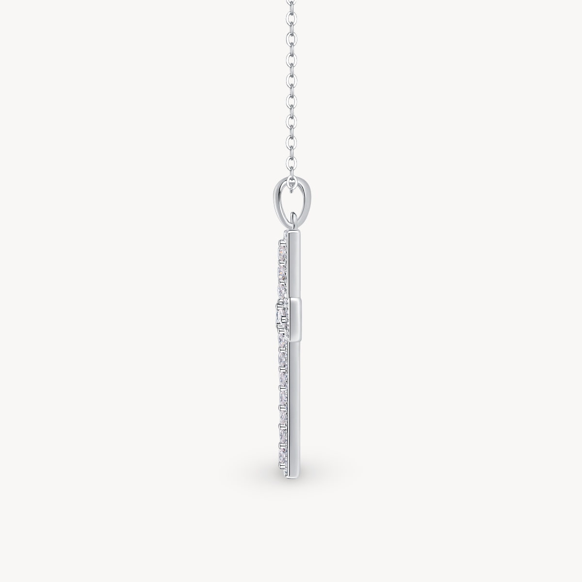 Theiaura Moissanite Cross Pendant Necklace – Bold Pavé Style - THEIAURA&CO.