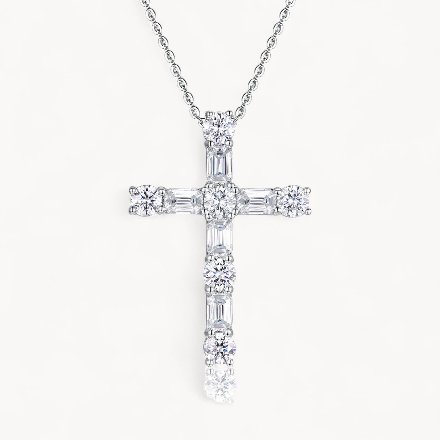 Theiaura Cross Moissanite Pendant Necklace (7 Ct. Tw.) - THEIAURA&CO.