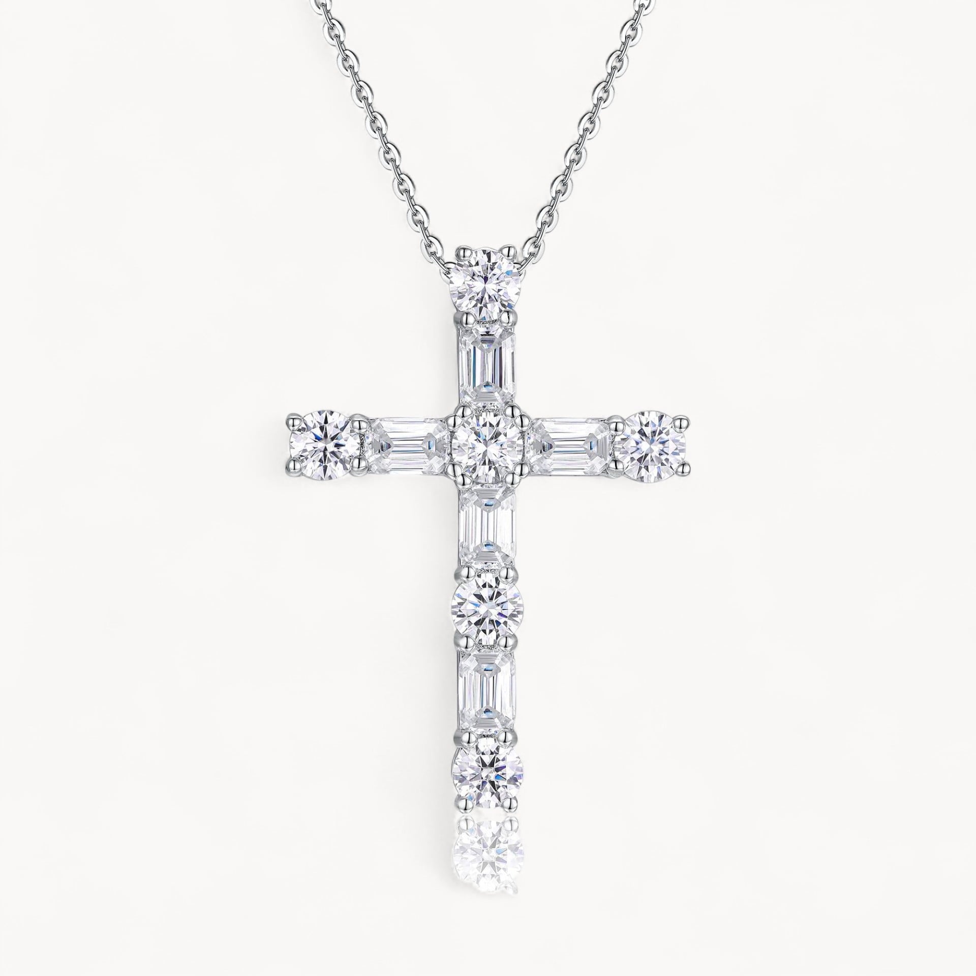 Theiaura Cross Moissanite Pendant Necklace (7 Ct. Tw.) - THEIAURA&CO.