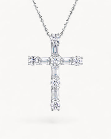 Theiaura Moissanite Cross Pendant Necklace - THEIAURA&CO.