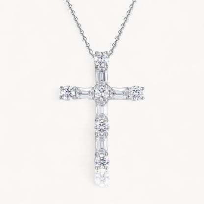 Theiaura Cross Moissanite Pendant Necklace (7 Ct. Tw.) - THEIAURA&CO.