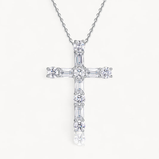 Theiaura Cross Moissanite Pendant Necklace (7 Ct. Tw.) - THEIAURA&CO.