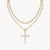 Theiaura Cross Moissanite and Paperclip Chain Necklace