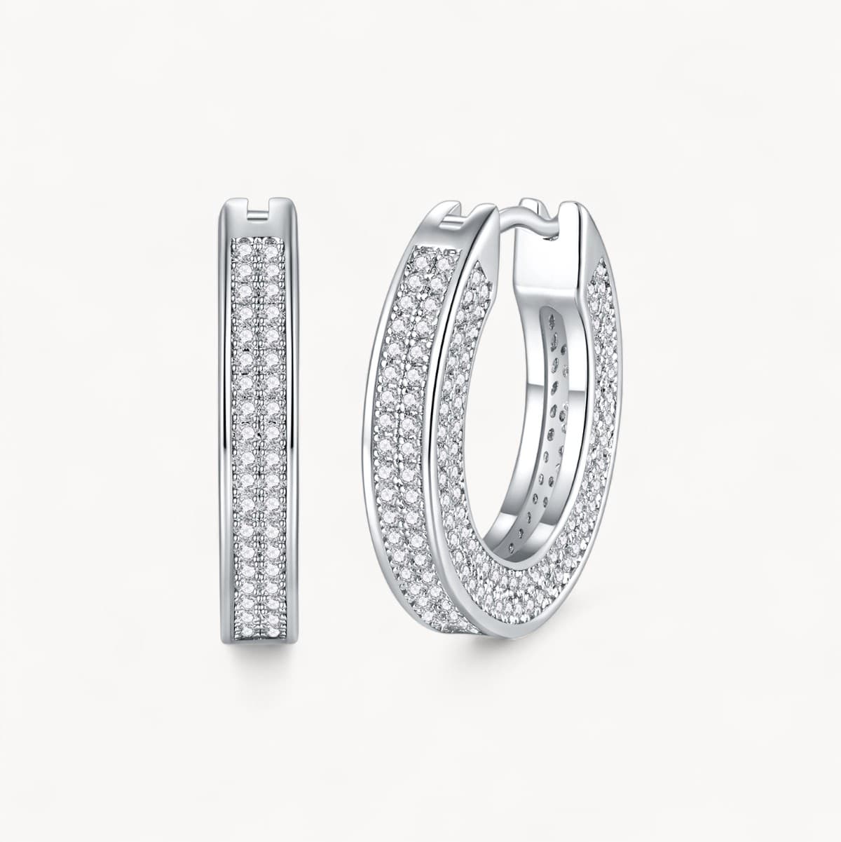 Theiaura Double Row Huggie Hoop Earrings - THEIAURA&CO.