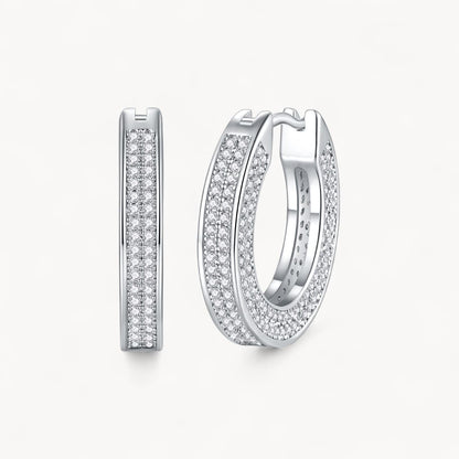 Theiaura Double Row Huggie Hoop Earrings - THEIAURA&CO.