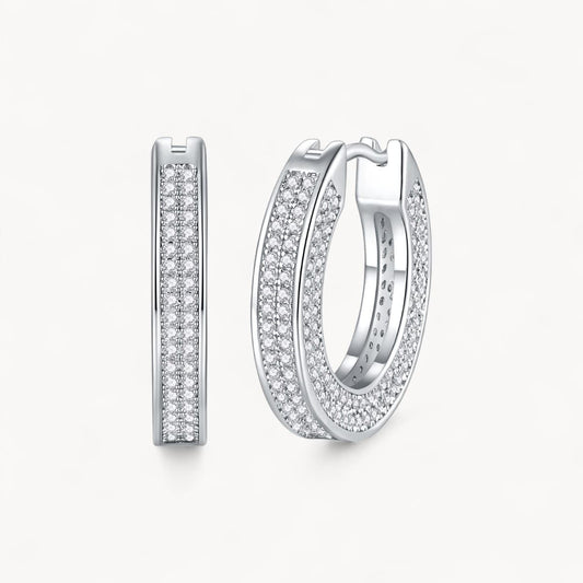 Theiaura Double Row Huggie Hoop Earrings - THEIAURA&CO.