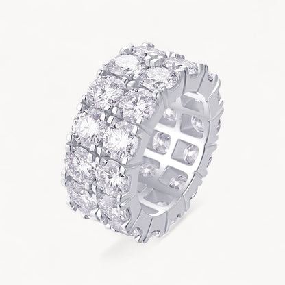 Theiaura Double Row Pavé Moissanite Ring (14.0 Ct. Tw.) - THEIAURA&CO.