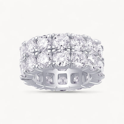 Theiaura Double Row Pavé Moissanite Ring (14.0 Ct. Tw.) - THEIAURA&CO.