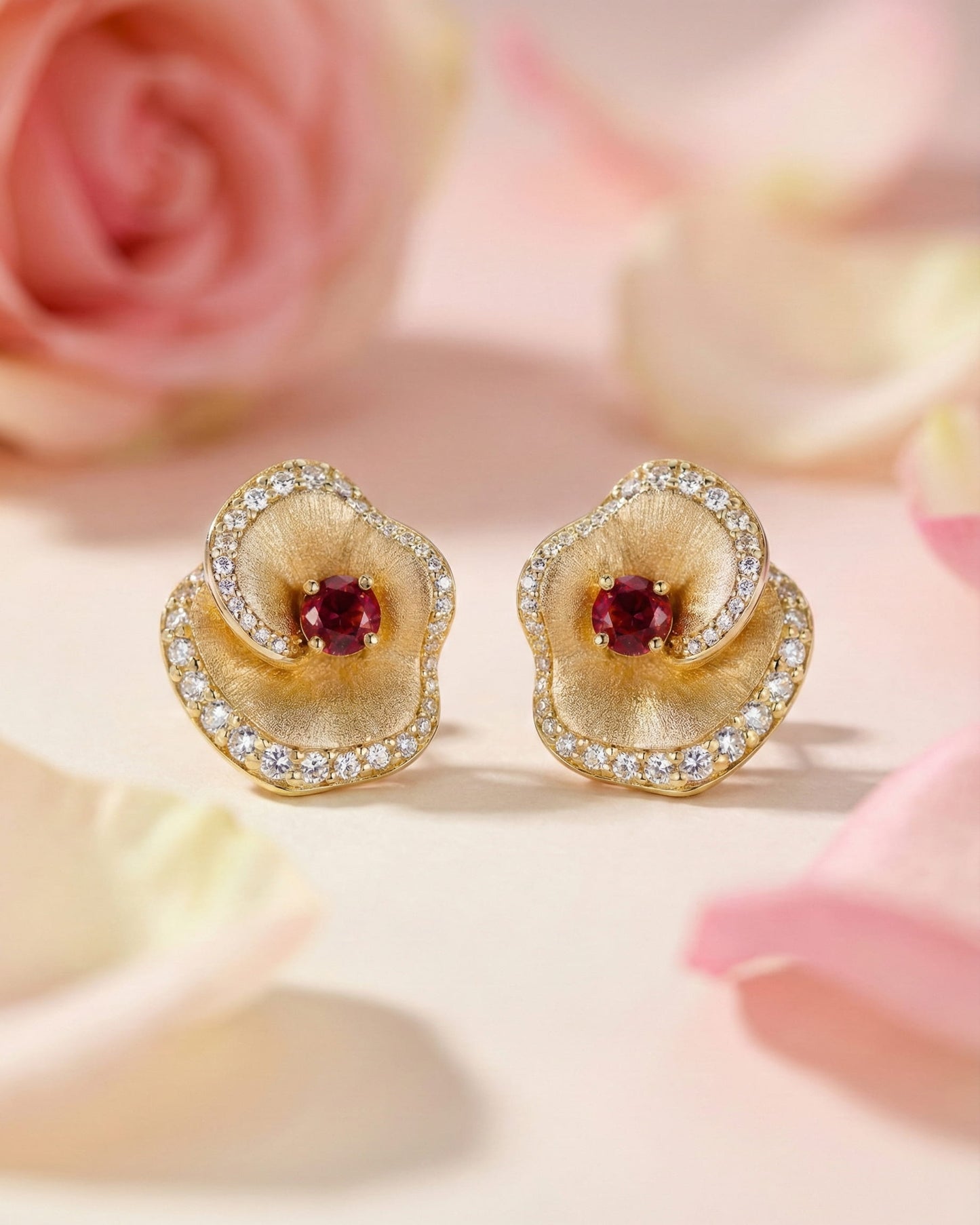 Theiaura Velvet Ember Stud Earrings